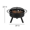 Flash Furniture 2 Green Adirondack Chairs & Star and Moon Fire Pit JJ-C145012-32D-GRN-GG